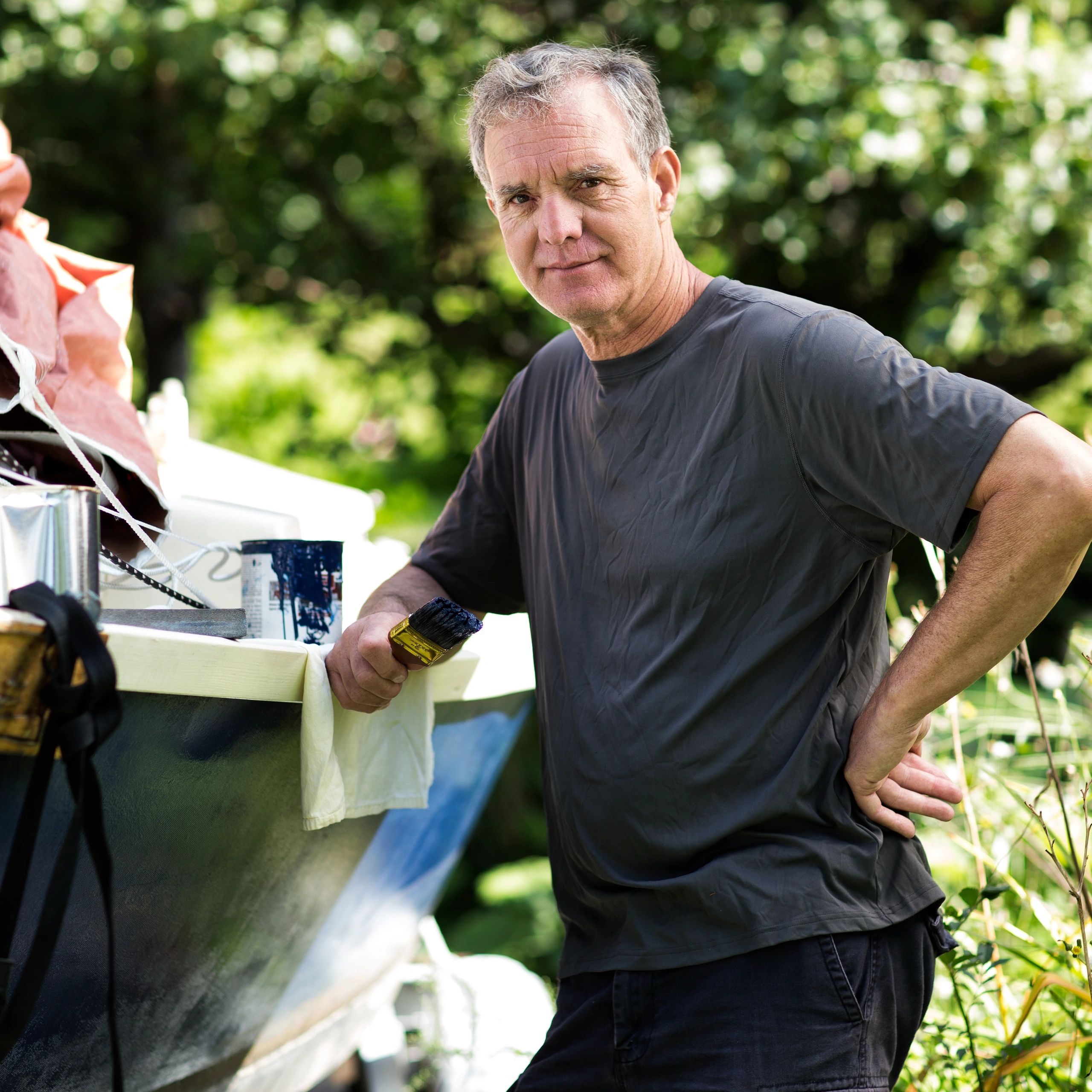 Customer portrait for concrete coating testimonial