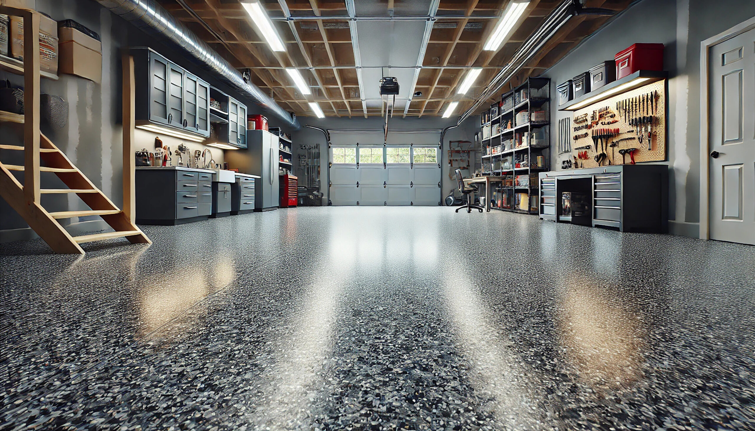 Flake floor coatings